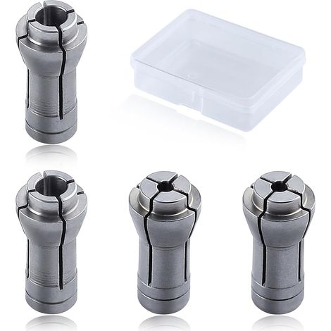 4PCS Adaptateur de pince et serrage pour meuleuse à colonne Petit jeu de pinces de serrage 1/4 à 1/8 (1/5)