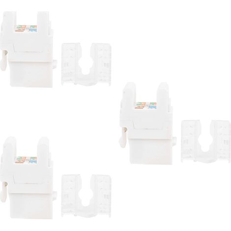 Lot de 3 connecteurs RJ45 femelle Cat6 non blindé 10 Gigabit Ethernet, prise réseau 180° pour information (1/5)