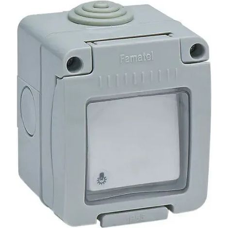 PULSADOR LUZ LUMINOSO SUPERFICIE ESTANCO IP55 (1/3)