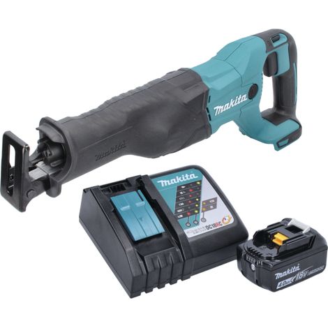 Makita – Scie sabre sans fil 18V – 1 batterie 4Ah et chargeur rapide – Moteur puissant pour coupes précises – Longueur de course 32mm