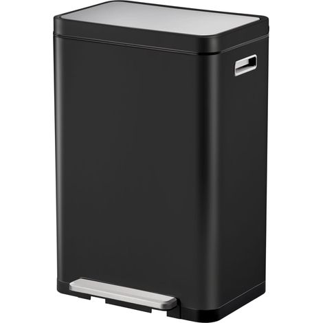 Poubelle à pédale EKO X-Cube 2x20L Noir (1/5)