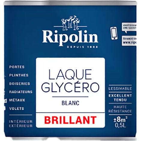 Laque Glycéro Ripolin Brillant Blanc 0,5 L