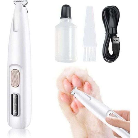Tondeuse à pattes - Douce pour Chien et Chat, Lames Céramique et Inox, LED Intégrée, Rechargeable USB, Étanche, Toilettage Zones Sensibles Sans Stress (1/4)