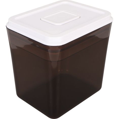 Boîte de conservation alimentaire étanche et hermétique avec couvercle à pression pour céréales, riz, farine et sauces, 1700 ml, marron foncé (1/5)