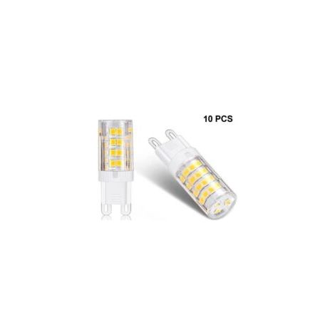 Lampadina LED G9 5W, equivalente a 40W, bianco caldo 3000k, 220-240V, angolo del fascio 360°, confezione da 10, dolaso - Crezuo