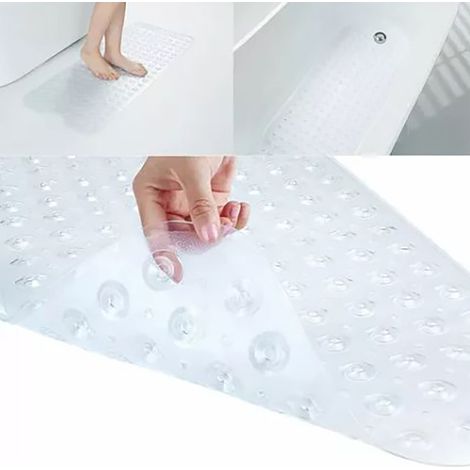 Tapis de bain/douche antidérapant, tapis de massage avec ventouses en PVC (1/5)