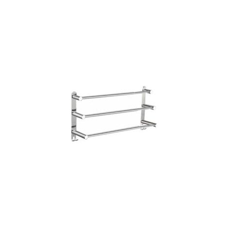 Barre porte-serviettes extensible en acier inoxydable, modèle à trois barres (1/5)