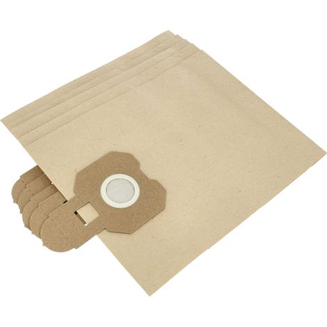 vhbw 5x sacchetto compatibile con Hitachi CV-200P, CV-400P eco, CV-300P aspirapolvere - in carta, 32cm x 20cm, marrone