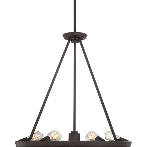 Elstead Theater Row - Lustre suspendu à 6 ampoules, bronze occidental, E27 (1/5)