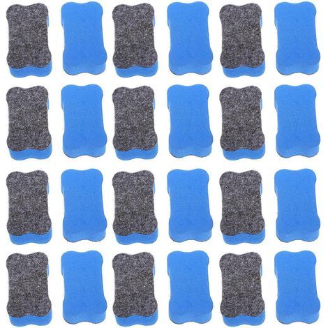 Set mit 24 EVA-Filz-Whiteboard-Radierern, knochenförmig – 7 x 4 x 2 cm – Blau (1/4)