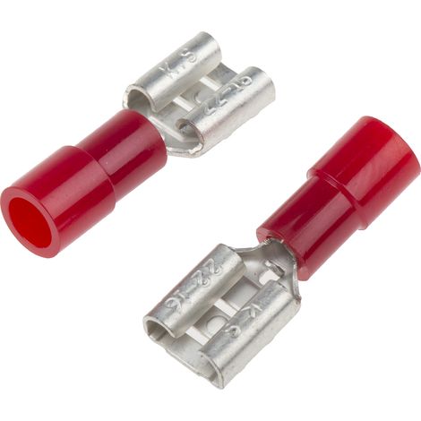 Cosse faston RS PRO, Isolé, Rouge (1/4)