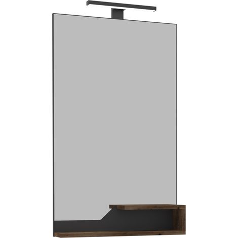 Dekorativer Holzspiegel "Galia 60" – 60 x 14 x 100 cm – Dark Walnut (1/3)