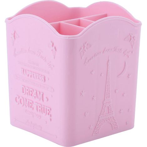 Boîte de Rangement avec Imprimé Tour Eiffel pour Cosmétiques et Outils de Manucure (Rose) (1/5)
