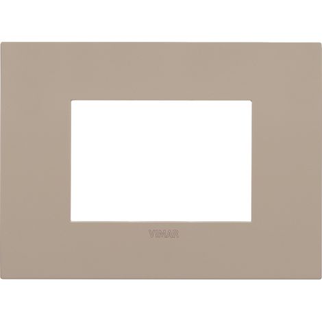 Vimar 19953.32 Placca Arké fit 3 moduli, metallo, tortora