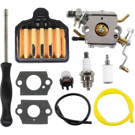 Filtre à air de carburateur pour tronçonneuse Poulan Pro PP5020AV PP5020 PP5020AVX (réf. 573952201) Zama C1M-W47 Outil de carburateur Bougie d'allumage (1/5)