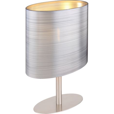 GLOBO Lampada Da Tavolo Arlana Strisce Silver