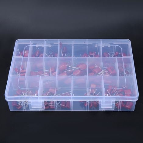 Lot de 180 condensateurs à film polypro CBB assortiment 10nf/0.01uf/400v-68nf/0.068uf/630v (1/5)