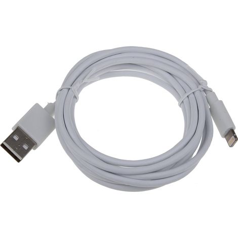 728336 - Cordón Apple iPhone 5/6 - Lightning M / USB A M - Blanco - 2m - Erard