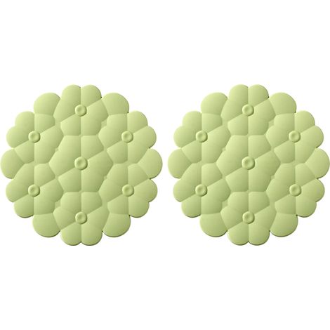 2 dessous de plat en silicone, forme florale, 158 x 158 mm, résistant à la chaleur, pour table à manger intérieure ou extérieure (1/5)