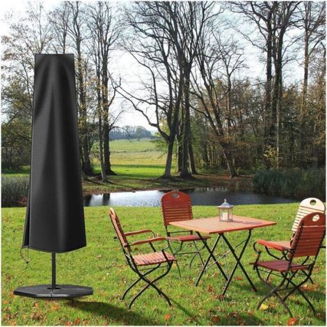 Couverture parasol étanche diamètre 2-4m, bache Oxford 420D 9-11 pieds H190x30/50cm protection jardin (1/4)