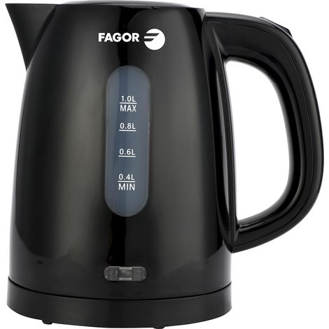 Hervidor Fagor teya noir 2200 W 1 L Negro Acero Inoxidable Plástico (1/5)