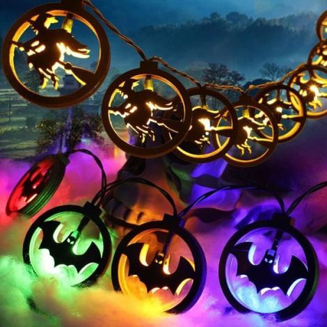 Kentop 2.5M 20 LEDs Guirlandes Lumineuses Halloween Guirlande Lumineuse Intérieur-Extérieur-Automne Déco d'Halloween-Fête (Style 8) (1/4)