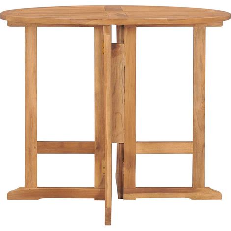 Maison Exclusive - Klappbarer Garten-Esstisch Ø90x75 cm Massivhol