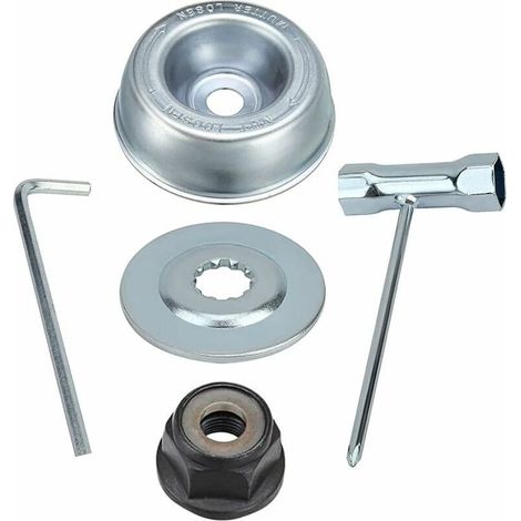 5-teiliges Trimmerkopf-Mutternset für STIHL Rasenmäher, Metallmesserplatte für STIHL FS55 FS56 FS120 FS130 FS130R FS20 (1/5)