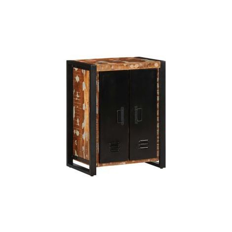 Buffet multicolore 55x35x70 bois massif récupération (1/5)