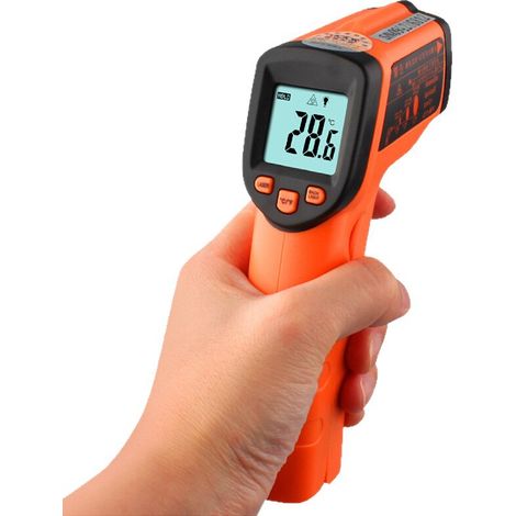 Thermomètre Électronique Infrarouge Sans Contact, Pistolet de Mesure Numérique Portable Haute Précision pour Usage Industriel et Maintenance (1/3)