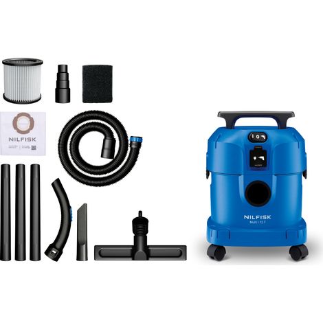 Nilfisk Multi I 12 T Aspirateur eau et poussière 1100 W 12 L, prise outils électriques, soufflerie, accessoires bricolag (1/5)