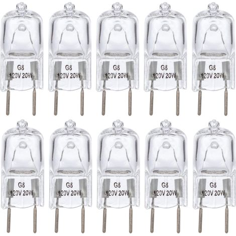 10er-Pack G8 20W Halogenlampen für Unterbaubeleuchtung – warmweiß (1/4)