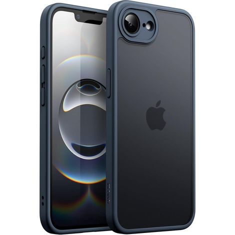 Coque antichoc pour iPhone 16e 6,1 pouces, dos translucide mat, protection militaire (1/5)