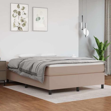 Sommier à lattes de lit avec matelas Cappuccino 140x190 cm (1/5)