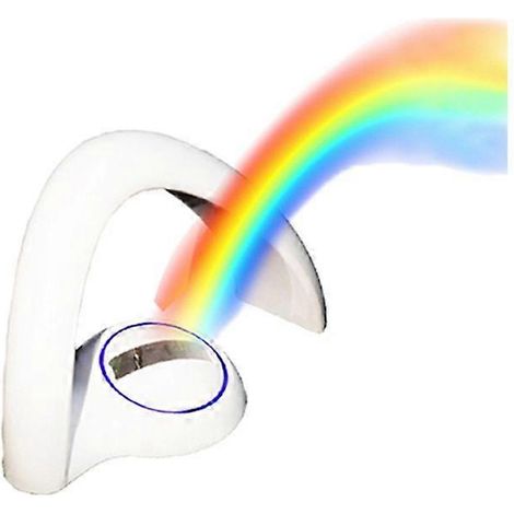Projecteur arc-en-ciel à LED - Un arc-en-ciel dans ma chambre - Cadeau pour enfants (1 pièce, blanc) (1/3)