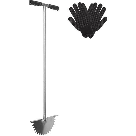 Coupe-Bordures Manuel Demi-Lune à Dents de Scie en Acier Inoxydable, Outil D’aménagement Paysager pour Trottoirs et Pelouses, 1 Pièce, pour Entretien Bordure Jardin et Nettoyage (1/5)