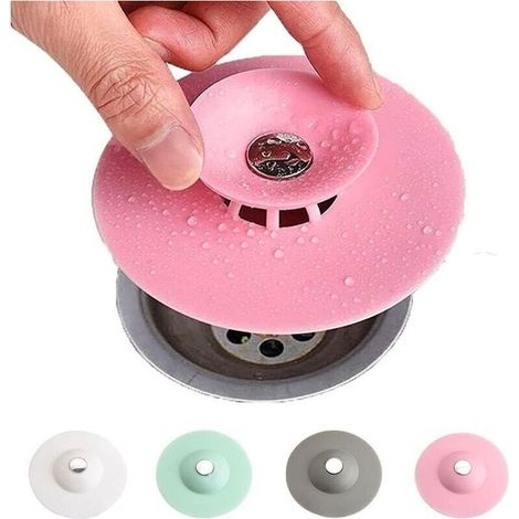 4 Pièces Bouchon de Vidange, Bouchon de Vidange en Silicone, Bouchon D'évier de Cuisine, Bouchon de Vidange de Douche en Silicone, Utilisé dans la Cuisine ou la Salle de Bain