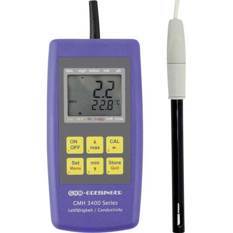Greisinger GMH 3451 Misuratore combinato Particelle disciolte (TDS), Conduttività, Salinità, Temperatura