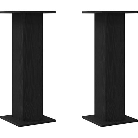 Jardinière，Support de plante 2 pcs Chêne noir 30x30x80 cm Bois d'ingénierie CFW73888 (1/5)