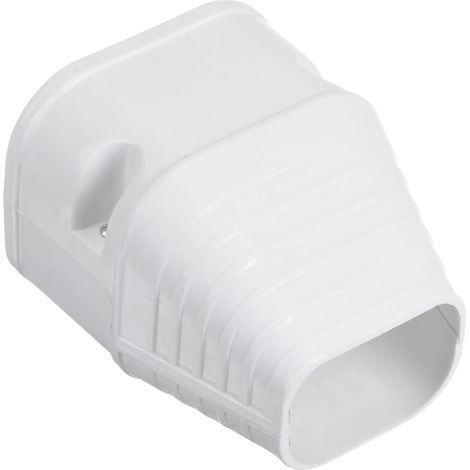 Accessoire de climatisation/pompe à chaleur : Réducteur pour cache-conduites décoratif en PVC de 7,5 cm (blanc) (1/4)