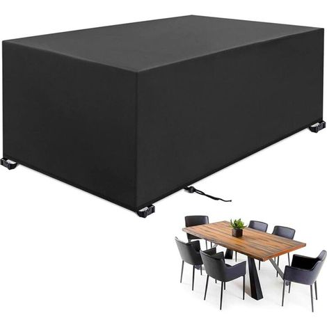 Garden Furniture Cover 210x110x70cm Garden Furniture Protective Cover, 210D Oxford Fabric Waterproof Garden Table Cover Outdoor Patio Furniture Cover, Anti-UV, Rectangular (1/5)