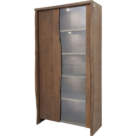 Vitrine Akazie 105x45x204 braun lackiert PURE ACACIA 811 (1/3)