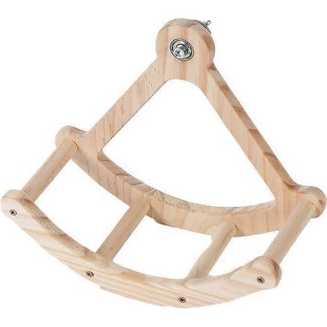 Bird Perch Toy, Interactive Rocking Parakeet Toys and Perches, Wooden Exercise Cockatiel Toys, Intelligence Birds Enrichment Toy for Parrot, Bird Cage (1/5)