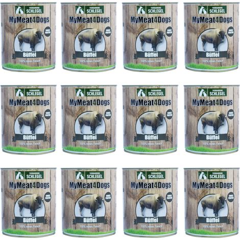 MyMeat4Dogs Hundefutter Reinfleischdose Büffel - 12x 820 g (1/2)