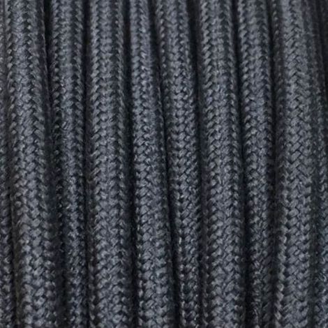 Fil Électrique Gris Ardoise 2x0,75mm² - Câble Électrique Textile de Qualité