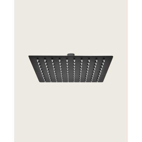 Exagonshop Soffione doccia 40x40 quadrato anticalcare in acciaio