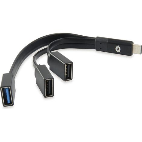 HUBBIES01B hub de interfaz USB 3.2 Gen 2 (3.1 Gen 2) Type-C 5000 Mbit/s Negro (1/4)