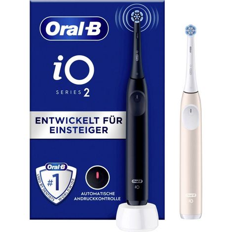 Oral-B Braun Oral-B iO Series 2 Night Black/Cal 62470 Brosse à dents électrique noir, rose (1/4)
