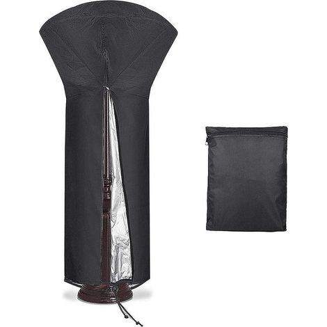 Schwarze Terrassenheizstrahler-Abdeckung 226 x 85 x 48 cm (1/5)