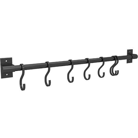 Barre de suspension de cuisine Elkuaie - Aluminium - Fixation murale - 60 cm - Grande utilisation en cuisine (1/5)